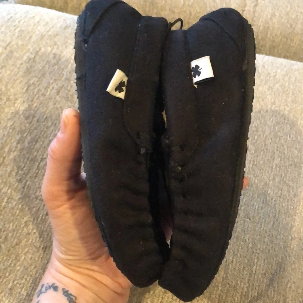 NEW Lucky Brand Toddler Moccasin Slip-On Slippers Size 7/8 Kids Shoes Black